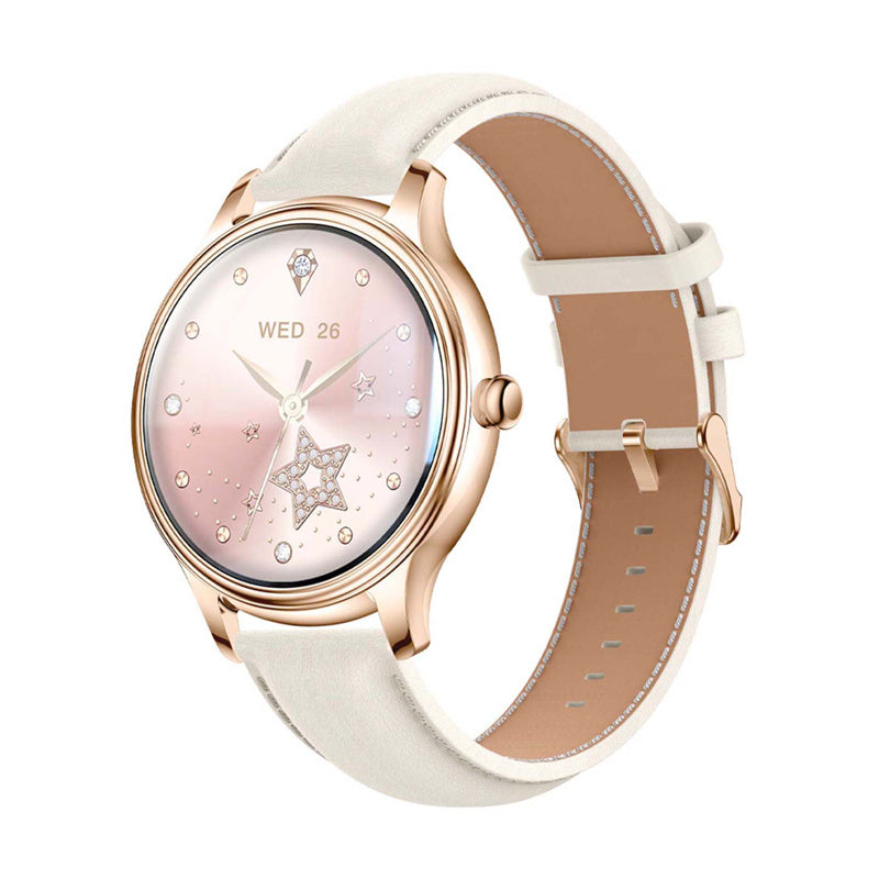 COLMI L28 Smartwatch Goud met Leren Bandje