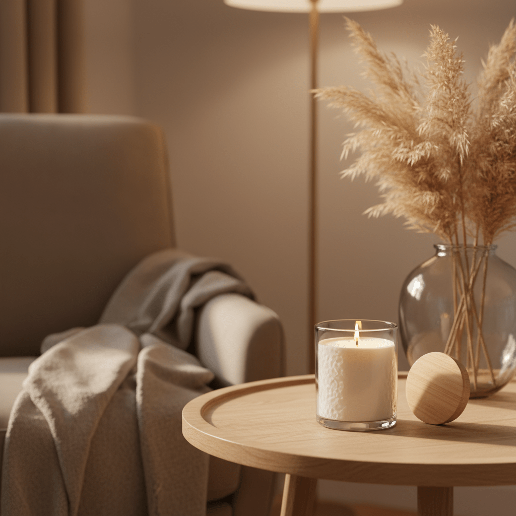 Geurkaars Sojawas – Fris & Minimalistisch – 50-60 uur brandduur - AccessoireCindy