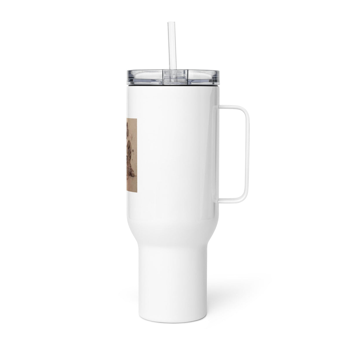 Reisbeker met handvat – roestvrij staal – 25 oz / 40 oz – lekvrij deksel - AccessoireCindy