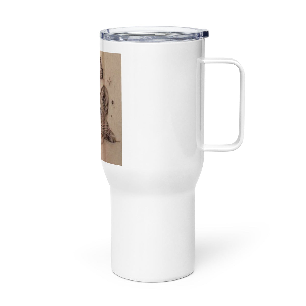 Reisbeker met handvat – roestvrij staal – 25 oz / 40 oz – lekvrij deksel - AccessoireCindy