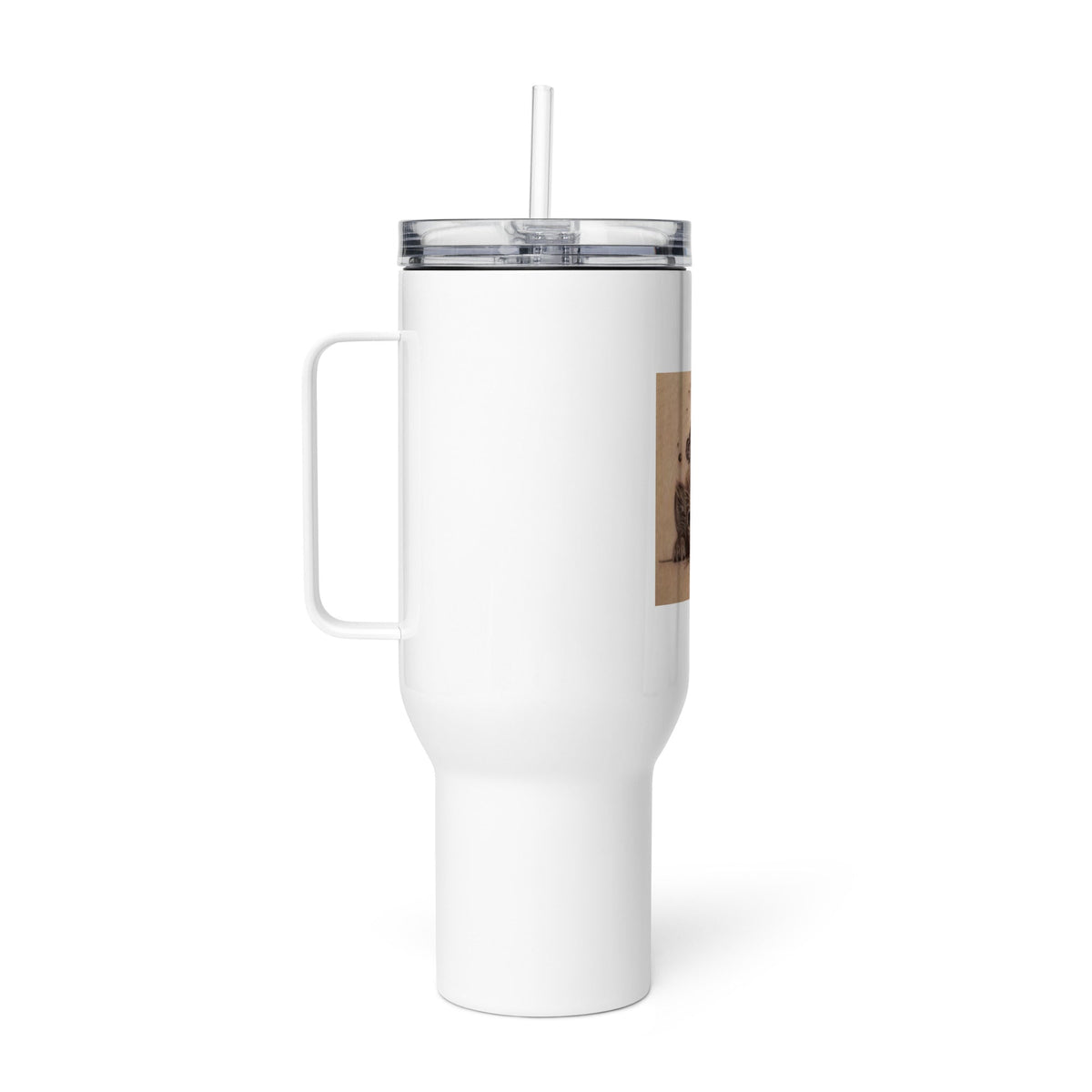 Reisbeker met handvat – roestvrij staal – 25 oz / 40 oz – lekvrij deksel - AccessoireCindy