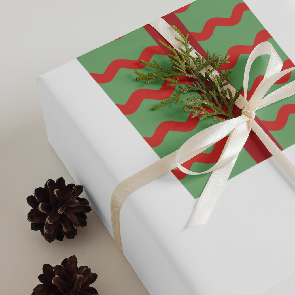Inpakpapier met een cadeau als afbeelding